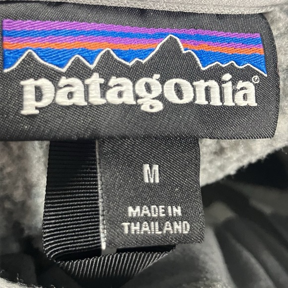 Patagonia Men's Size Medium Gray Quarter Zip Fleece Pullover Sweater Jacket - Picture 4 of 9